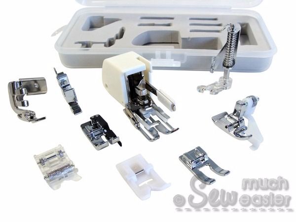 Sewing Machine Presser Feet Set Janome Singer Elna Brother Walking Foot ...