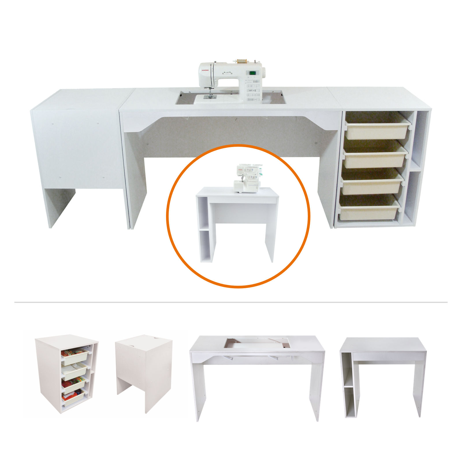 Sewing Cabinet Package Desk Drawers