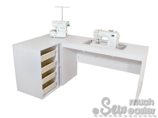 Sewing Machine Cabinet Desk Table Storage Furniture Janome Singer