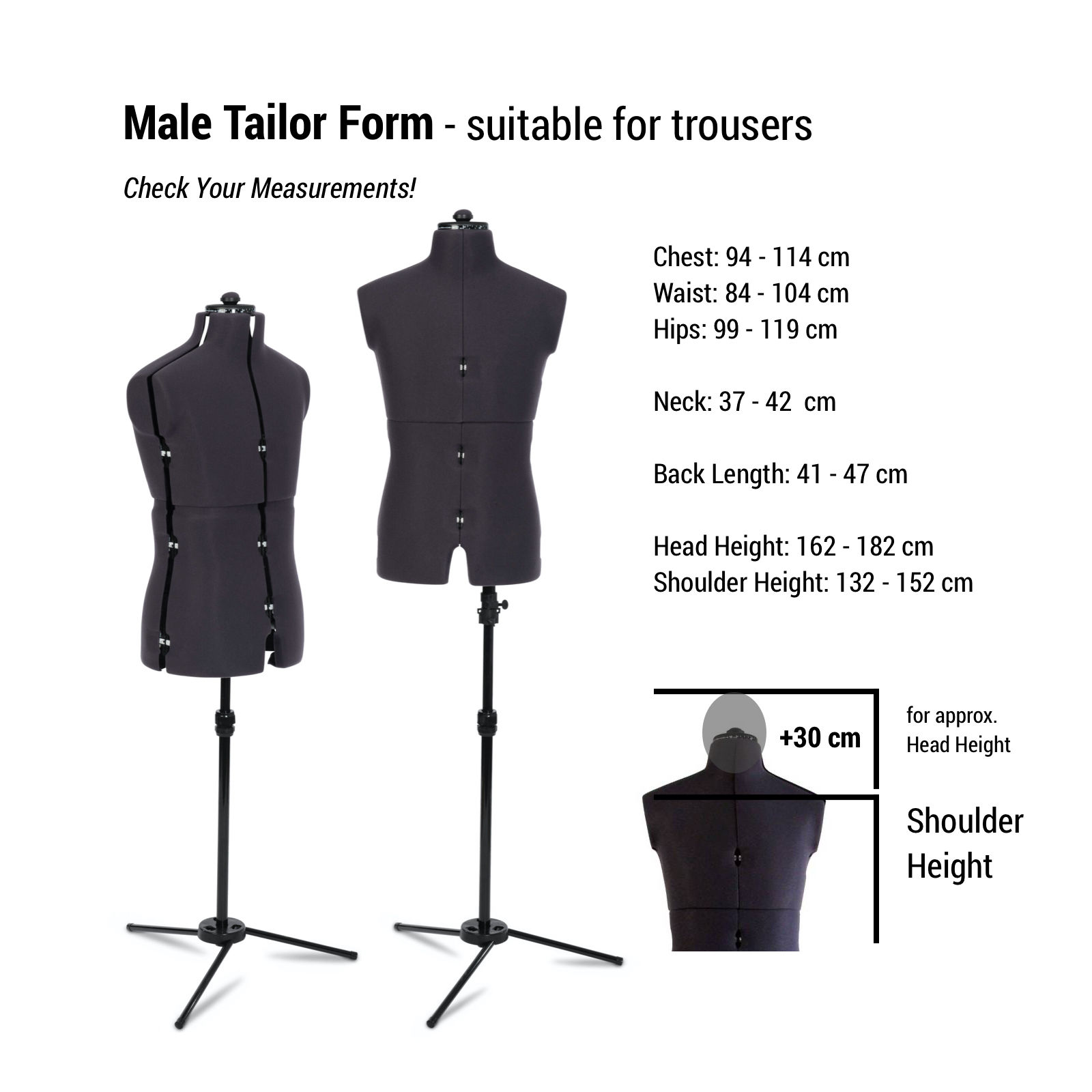 Tailor Dressmaker Dummy Mannequin size 48-50 Men