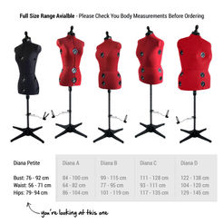Adjustable Dress Form Mannequin Sewing Dressform w/Optional Wheels Petite -  NEW