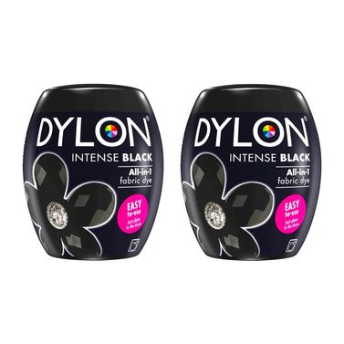 Dylon Intense Black Fabric Dye - Machine Dye Pod x 2 Packs