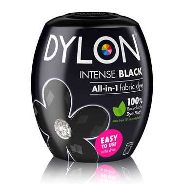 Dylon Intense Black Fabric Dye - Machine Dye Pod 