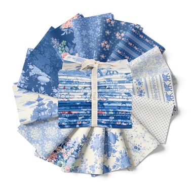 Tilda Fabric - Something Blue Fat Quarter 1/4 Bundle
