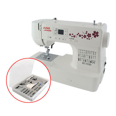 Janome DC1030 Beginner Sewing Machine + 15-Piece Presser Feet Set