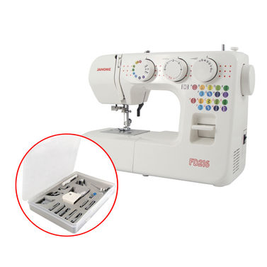 Janome FD216 Budget Sewing Machine + 15-piece Presser Feet Set