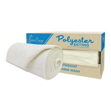 Sew Easy 100% Polyester Batting (254cm Width) - Whole Roll 15m