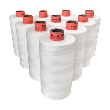 Rasant Thread Core Spun Polyester Cotton (X2000 White) 1000m x 10 Reels