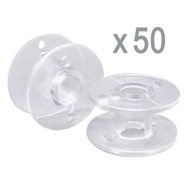 Pack of 50 Empty Plastic Bobbins
