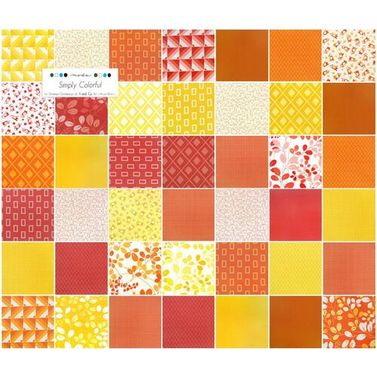 Moda Simply Colourful by V and Co - Red Orange Yellow - Charm Pack