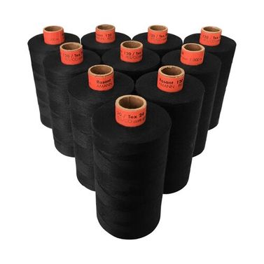 Rasant Thread Core Spun Polyester Cotton (4000 Black) 1000m x 10 Reels