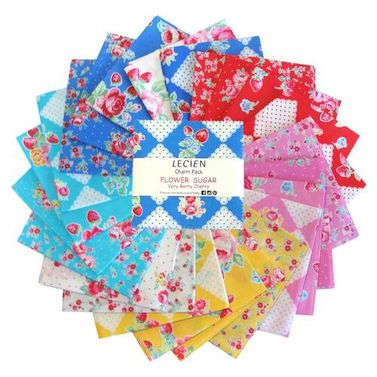 Lecien Flower Sugar "Very Berry Cherry" - Charm Pack