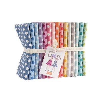 Tilda Fabric - Medium Dots Fat Quarter 1/4 Bundle Basic Blenders