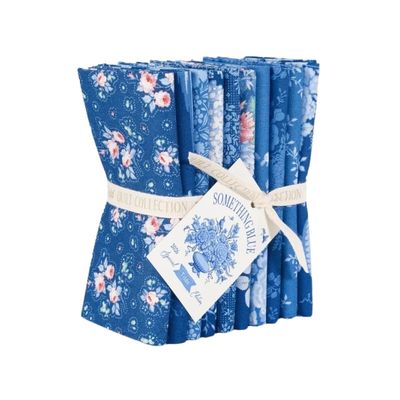 Tilda Fabric - Something Blue (Dark) Fat Quarter 1/4 Bundle