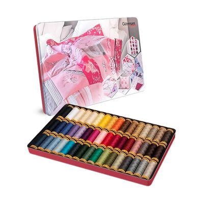 Gutermann 100% Mercerised Cotton Sewing Thread Box - 48 Reels
