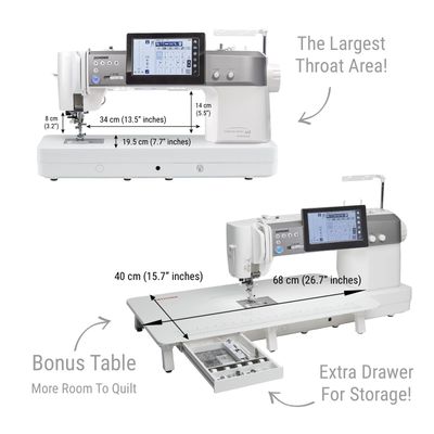 Janome CM8P Continental M8 Professional Quilting Sewing Machine - 9mm with Stitch Regulator & AcuFeed