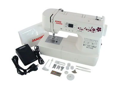 Janome DC1030 Beginner Sewing Machine + 15-Piece Presser Feet Set
