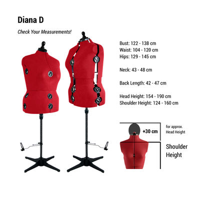 Adjustoform Diana Plus-Size Mannequin Size D (28 - 32)