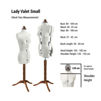 Measurements of dress forms (in cm)