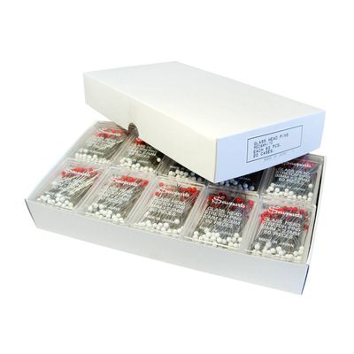 Glass Head Ball-Point Stretch Pins (also for Silk & Lace) 35mm x 20 boxes
