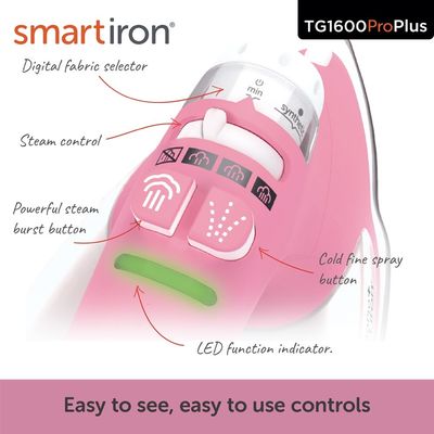Oliso Smart Iron (TG1600 ProPlus for Australia and NZ) Rose Pink