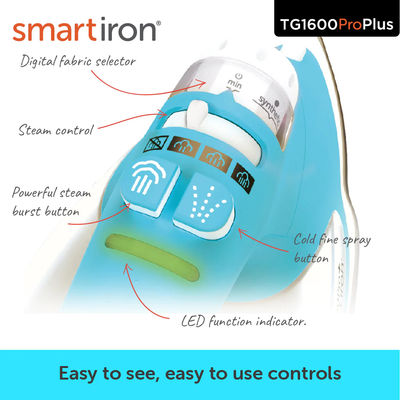 Oliso Smart Iron (TG1600 ProPlus for Australia and NZ) Turquoise Blue