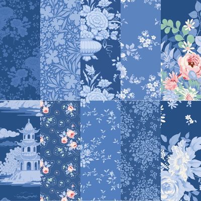 Tilda Fabric - Something Blue 5 inch Charm Pack