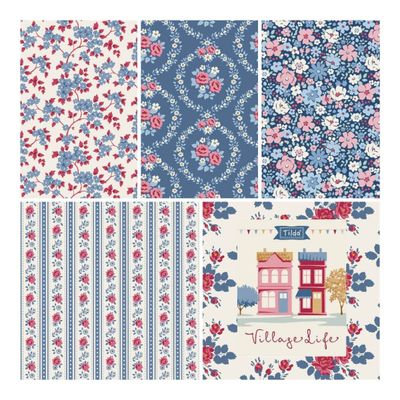 Tilda Fabric - Village Life 5 inch Charm Pack