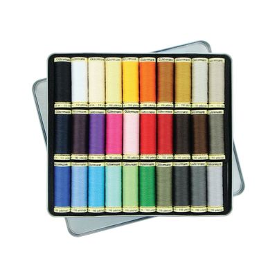 Gutermann Sew-All Polyester Sewing Thread in Nostalgic Box - 30 Reels