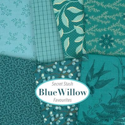 Blue Willow Secret Stash Favourites Charm Pack - by Laundry Basket Quilts for Andover Fabrics