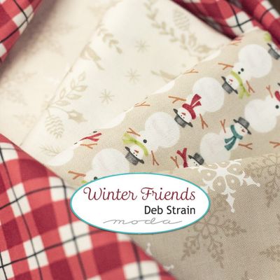 Moda Christmas Fabric Winter Friends by Deb Strain - Fat Quarter Bundle