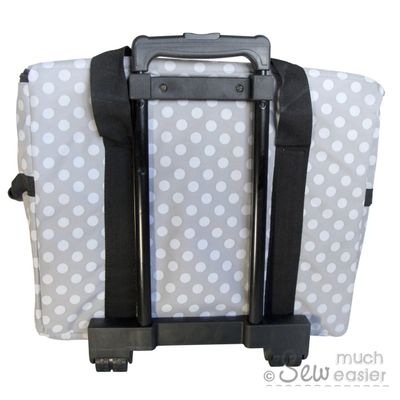 Polka Dot Sewing Machine Trolley Bag - Grey