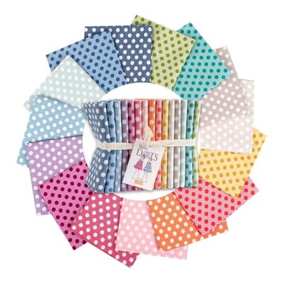 Tilda Fabric - Medium Dots Fat Quarter 1/4 Bundle Basic Blenders