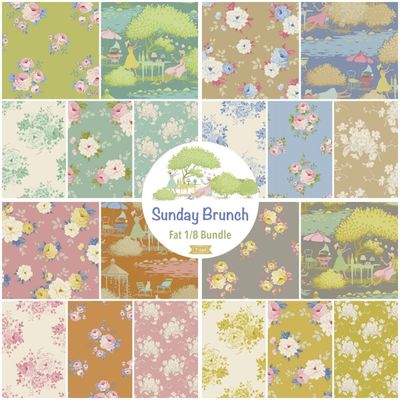 Tilda Fabric - Sunday Brunch Fat Eighth 1/8 Bundle