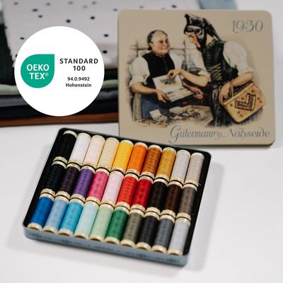 Gutermann Sew-All Polyester Sewing Thread in Nostalgic Box - 30 Reels