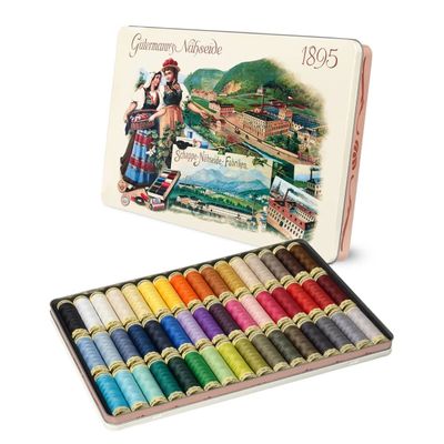 Gutermann Sew-All Polyester Sewing Thread in Nostalgic Box - 48 Reels