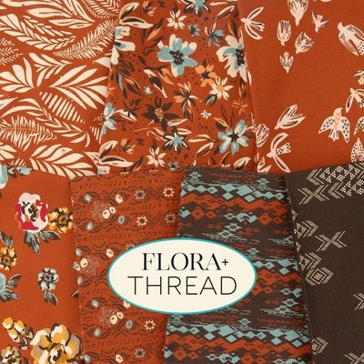 Moda Fabric Flora + Thread by Fancy That  - Charm Pack