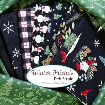 Moda Christmas Fabric Winter Friends by Deb Strain - Fat Quarter Bundle