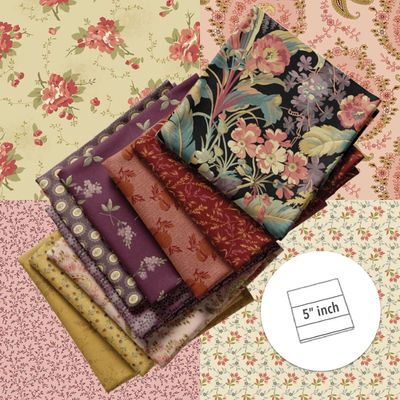 Amber Secret Stash Favourites Charm Pack - by Laundry Basket Quilts for Andover Fabrics