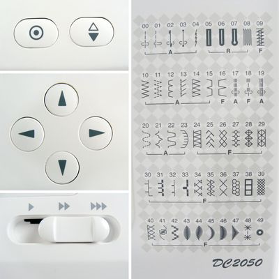 Janome DC2050 Budget Computerised Sewing Machine + 15-Piece Presser Feet Set
