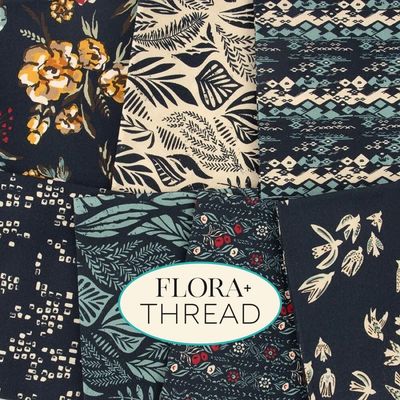 Moda Fabric Flora + Thread by Fancy That  - Charm Pack
