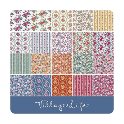 Tilda Fabric - Village Life Fat Eighth 1/8 Bundle