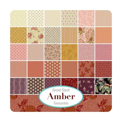 Amber Secret Stash Favourites Charm Pack - by Laundry Basket Quilts for Andover Fabrics