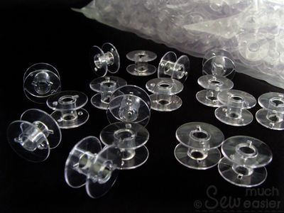 Pack of 100 Empty Plastic Bobbins