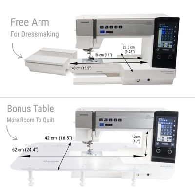 Janome Horizon Memory Craft MC9480QCP with Stitch Regulator & AcuFeed + The 9mm Ultimate Feet Set