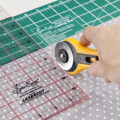 Sew Easy Patchwork Quilting Ruler Set - Squares for Rotary Cutting