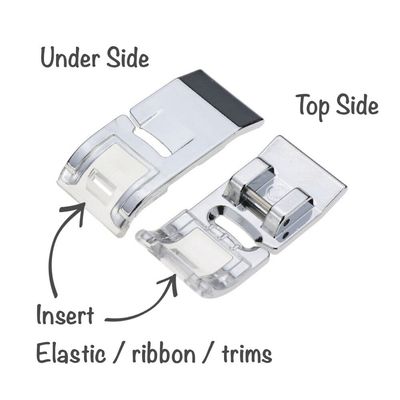 All Purpose Foot with Elastic Slot (Universal for 7mm & 5mm machines) for Couching