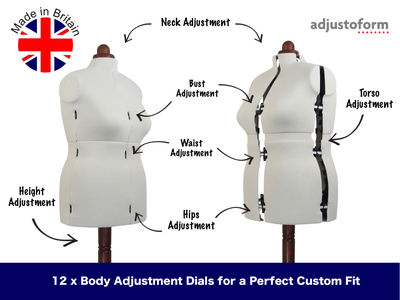 Adjustoform Lady Valet Mannequin Large Size 22 - 26 in Natural