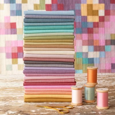 Tilda Fabric - Chambray Basic Fat Eighth 1/8 Bundle Basic Blenders