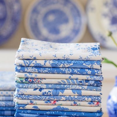Tilda Fabric - Something Blue (Light) Fat Quarter 1/4 Bundle